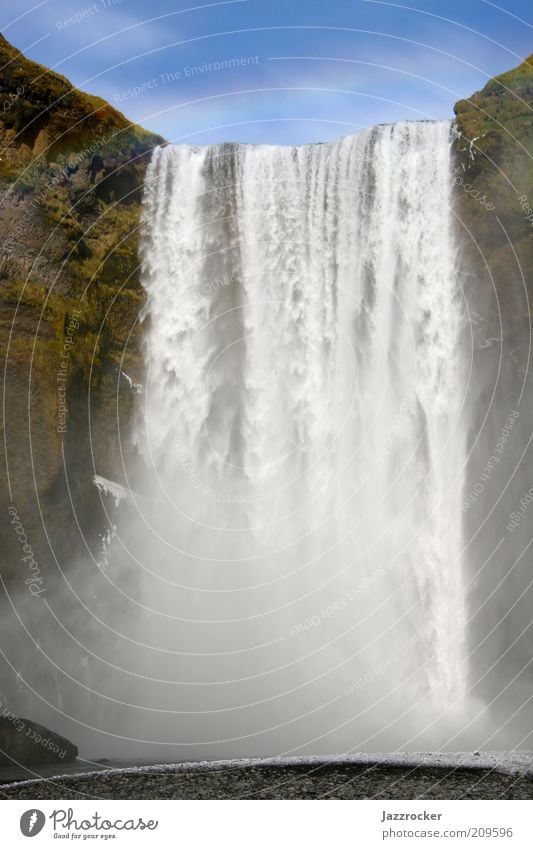 Skogarfoss Iceland Ferien & Urlaub & Reisen Tourismus Ferne Sightseeing Expedition Winter Winterurlaub Umwelt Natur Landschaft Wasser Wetter Schönes Wetter