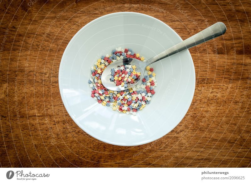 Sternchenfrühstück Lebensmittel Suppe Eintopf Süßwaren Stern (Symbol) Ernährung Essen Geschirr Teller Schalen & Schüsseln Besteck Löffel klein rebellisch