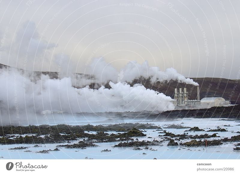 Blaue Lagune Island Wasserdampf azurblau heiß Lava Europa Ökoenergie