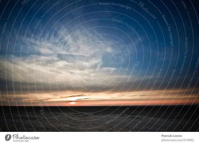 Schöne Tage Umwelt Natur Landschaft Urelemente Erde Sand Luft Wasser Himmel Wolken Nachthimmel Sommer Küste Strand Nordsee Meer Insel genießen Spiekeroog blau