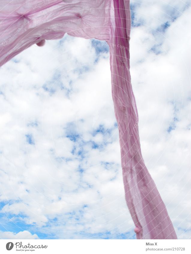 Leicht Himmel Wolken Wind Sturm Bekleidung Stoff Schal Kopftuch Stimmung Freiheit Leichtigkeit loslassen leicht Farbfoto mehrfarbig Außenaufnahme Nahaufnahme