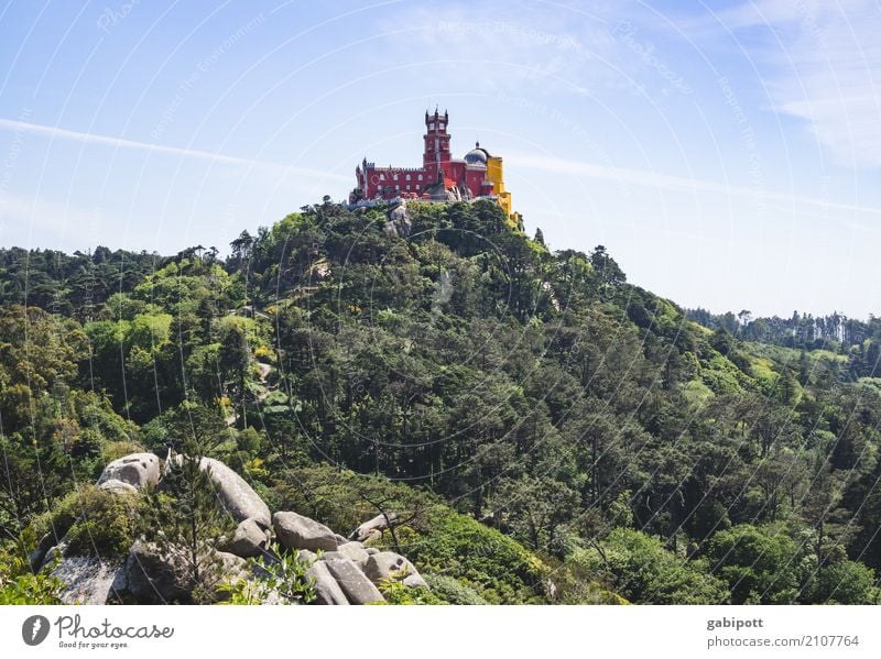 Sintra - Palacio de Pena Erholung Ferien & Urlaub & Reisen Tourismus Ausflug Abenteuer Ferne Sightseeing Städtereise Sommer Sommerurlaub Berge u. Gebirge