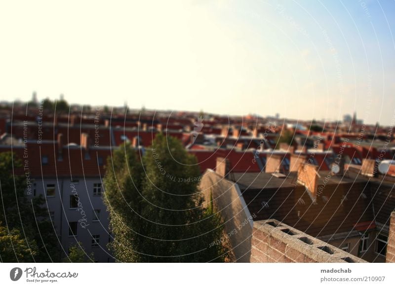 BLR BLN Umwelt Berlin Stadt Hauptstadt Stadtzentrum Haus authentisch Gefühle Stimmung Panorama (Aussicht) Dach Skyline Farbfoto Gedeckte Farben mehrfarbig