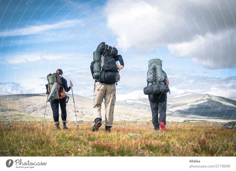 In die Berge Ferien & Urlaub & Reisen Ausflug Abenteuer Ferne Freiheit Mensch Leben 3 Landschaft Berge u. Gebirge Schweden Bewegung entdecken wandern gigantisch