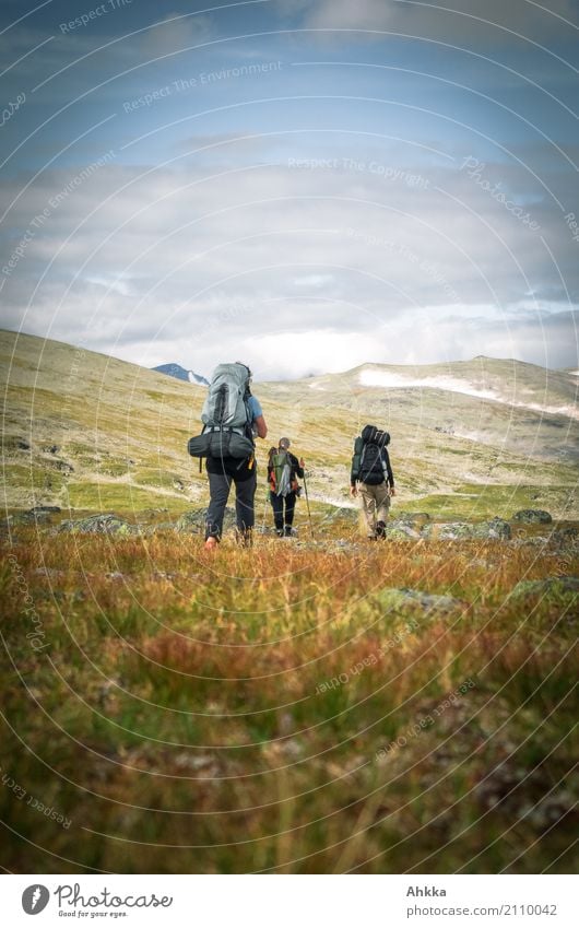 Ferien! ruhig Ferien & Urlaub & Reisen Ausflug Abenteuer Ferne Freiheit Mensch Leben 3 Natur Fjäll Schweden Bewegung wandern Unendlichkeit Vorfreude