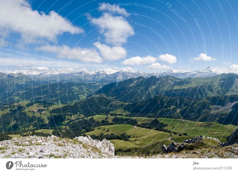 Bergwelt harmonisch Wohlgefühl ruhig Ferien & Urlaub & Reisen Ausflug Freiheit Sommer Berge u. Gebirge Natur Landschaft Horizont Schönes Wetter Alpen Gipfel