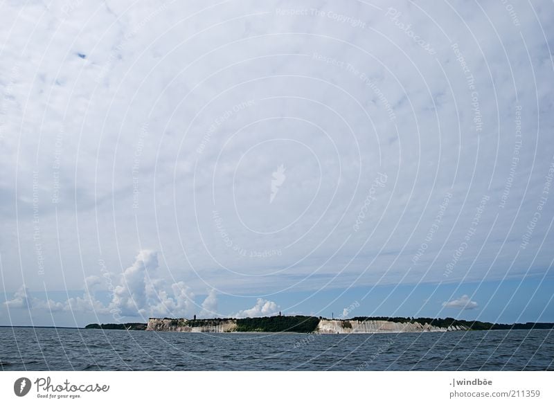 Blick auf Hiddensee Umwelt Natur Landschaft Urelemente Erde Luft Wasser Himmel Wolken Horizont Sommer Klima Küste Ostsee Meer Insel Ferien & Urlaub & Reisen