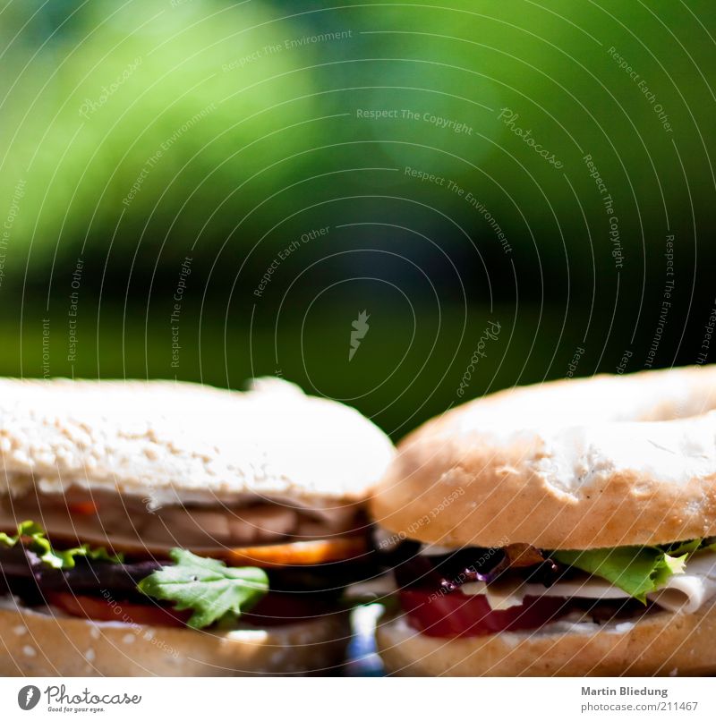 lunchtime Lebensmittel Fleisch Wurstwaren Gemüse Teigwaren Backwaren Brötchen Frühstück Mittagessen Abendessen Picknick Bagel Duft lecker Originalität saftig