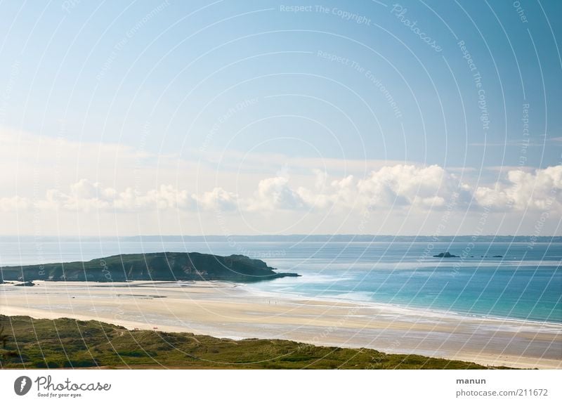 Bretagne VII, Plage de l' Aber Ferien & Urlaub & Reisen Tourismus Ausflug Ferne Freiheit Natur Landschaft Urelemente Himmel Sonne Sommer Schönes Wetter Düne