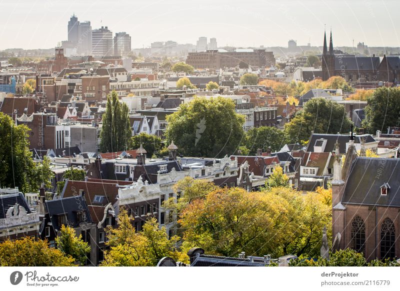 Über den Dächern von Amsterdam Ferien & Urlaub & Reisen Tourismus Ausflug Ferne Freiheit Sightseeing Städtereise Herbst Hafenstadt Haus Hochhaus Kirche