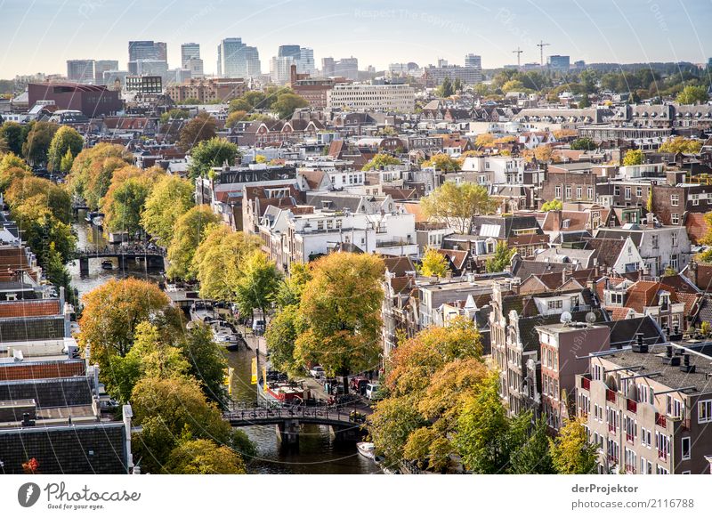 Amsterdamer Grachten XIII Weitwinkel Zentralperspektive Starke Tiefenschärfe Sonnenstrahlen Reflexion & Spiegelung Kontrast Schatten Licht Tag