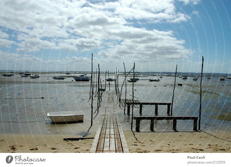 Cap Ferret Ferien & Urlaub & Reisen Tourismus Ausflug Ferne Freiheit Sommer Sommerurlaub Strand Meer Umwelt Natur Landschaft Sand Wasser Himmel Wolken blau