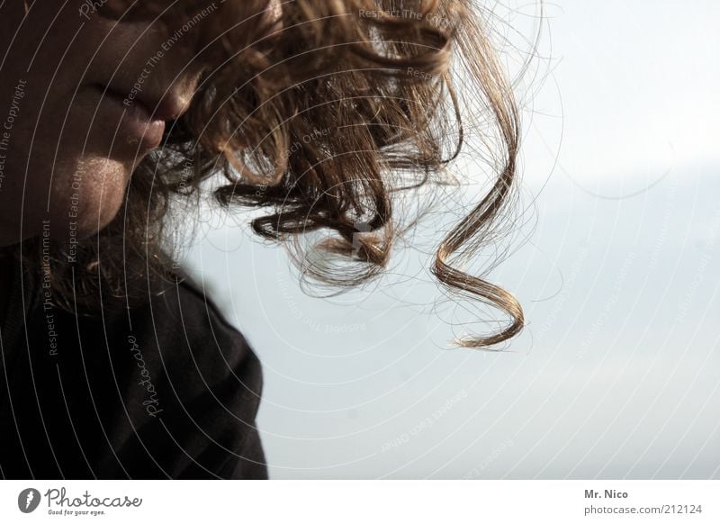 § feminin Frau Erwachsene Kopf Haare & Frisuren Nase Mund Lippen rothaarig Locken Wärme weich Vertrauen Schutz Warmherzigkeit ruhig einzigartig natürlich Duft