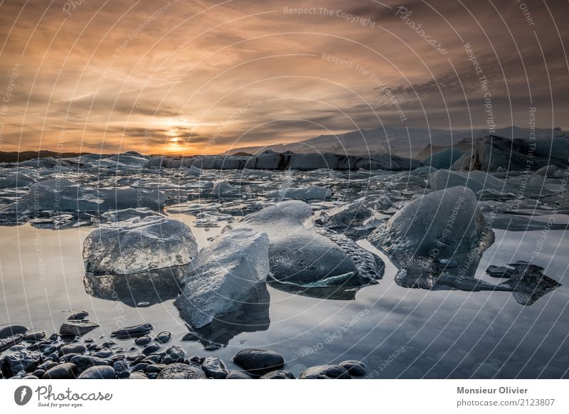 Diamond Beach, Jökulsárlón Glacier Lagoon, Iceland Natur Landschaft Sonnenaufgang Sonnenuntergang Klima Eis Frost Wellen Küste Strand Lavastrand Fotografieren