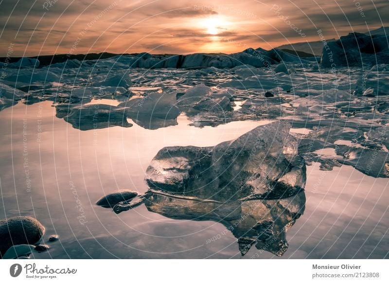 Diamond Beach, Jökulsárlón Glacier Lagoon, Iceland Natur Landschaft Sonnenaufgang Sonnenuntergang Klima Eis Frost Wellen Küste Strand Lavastrand Fotografieren