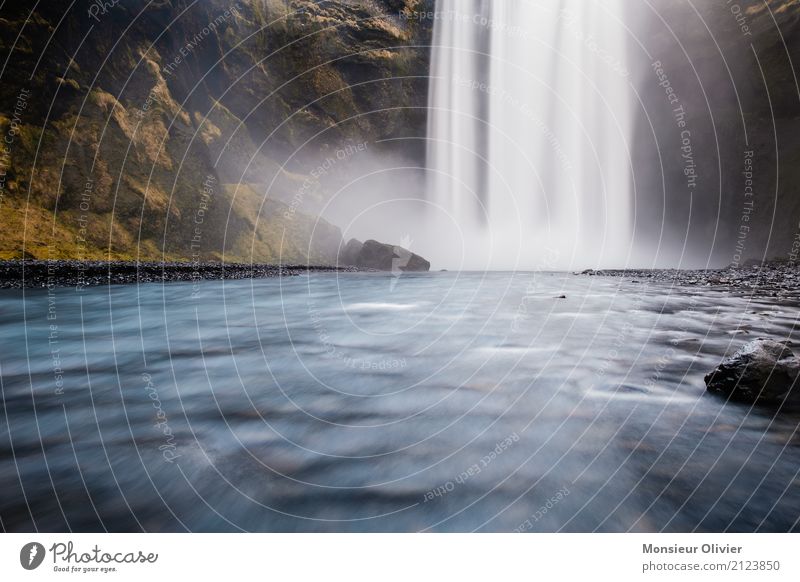 Wasserfall island Umwelt Natur Landschaft Fluss Abenteuer Island Reisefotografie Ferien & Urlaub & Reisen Naturgewalt Reisefieber Farbfoto Außenaufnahme