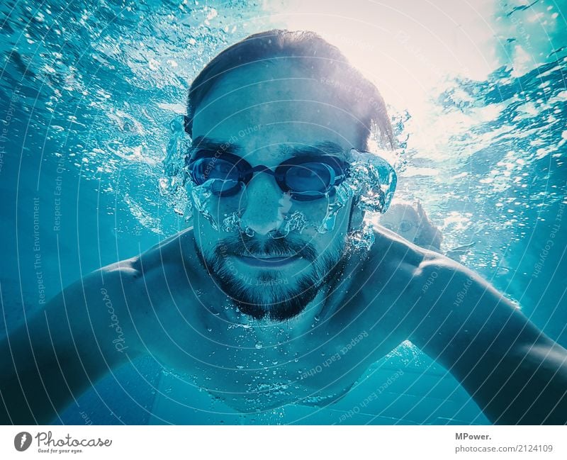 underwaterselfie Lifestyle sportlich Fitness Freizeit & Hobby Ferien & Urlaub & Reisen Tourismus Sport Sport-Training Mensch maskulin Junger Mann Erwachsene 1