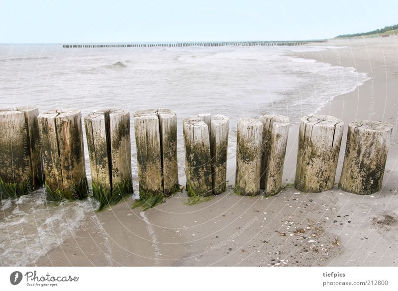 ostsee. Ferien & Urlaub & Reisen Sommer Strand Meer Sand Wasser Wolken Küste Ostsee Holz Traurigkeit Unendlichkeit wild blau Romantik Deutschland groins Zingst