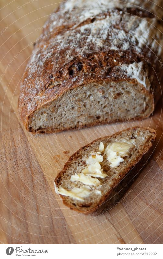 Butterbrot Lebensmittel Teigwaren Backwaren Brot Mehl Bauernbrot Ernährung Abendessen Bioprodukte Vegetarische Ernährung Erntedankfest frisch lecker natürlich