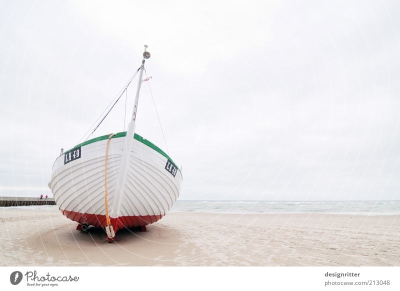 Steife Briese Ferien & Urlaub & Reisen Ausflug Ferne Fischereiwirtschaft Fischerboot Krabbenkutter Küste Strand Nordsee Meer Schifffahrt Seil hell ruhig ruhen