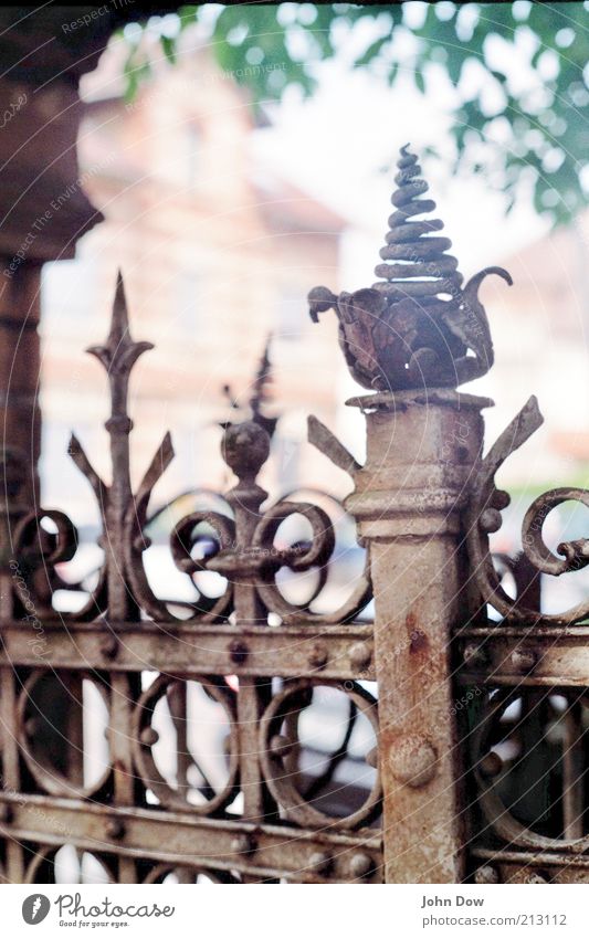 auf die spitze getrieben Schönes Wetter Haus Stahl Rost Metallfeder alt historisch Spitze einzigartig Nostalgie Verfall Vergangenheit Vergänglichkeit ornamental