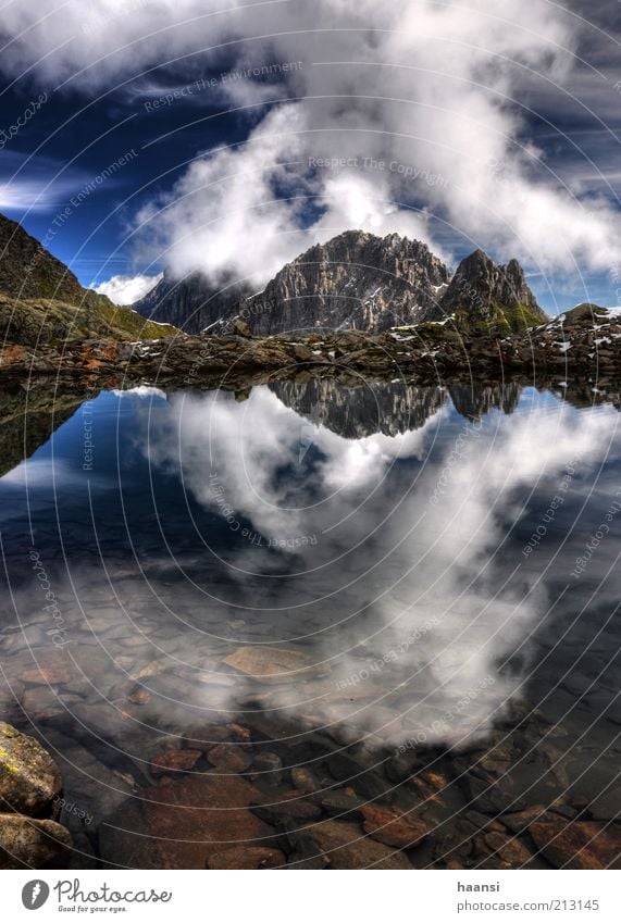 Spiegel mir die Wand Umwelt Natur Landschaft Luft Wasser Himmel Wolken Sommer Wetter schlechtes Wetter Unwetter Wind Sturm Moos Felsen Alpen Berge u. Gebirge