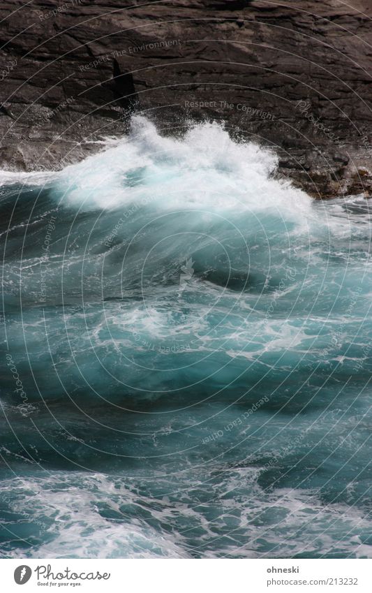 Bewegte See Natur Urelemente Wasser Felsen Wellen Küste Bucht Meer Pazifik wild Kraft Leben Energie Brandung Farbfoto Außenaufnahme Menschenleer Wellengang