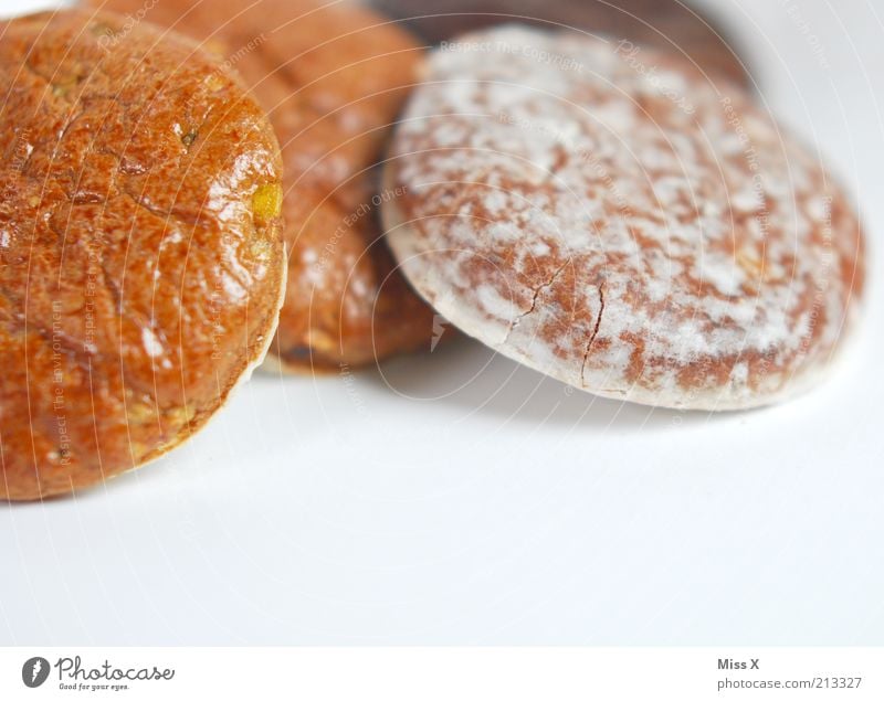 Vorfreude Lebensmittel Teigwaren Backwaren Süßwaren Schokolade Ernährung Duft lecker rund süß Lebkuchen Zuckerguß Farbfoto mehrfarbig Studioaufnahme Nahaufnahme