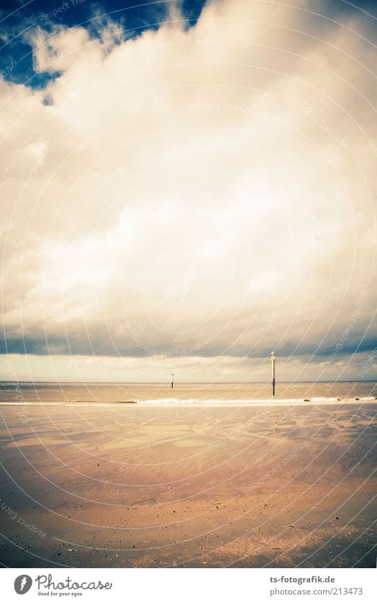 Gegen die Wolkenwand Ferien & Urlaub & Reisen Tourismus Sommerurlaub Strand Meer Umwelt Natur Landschaft Urelemente Sand Luft Wasser Himmel Gewitterwolken