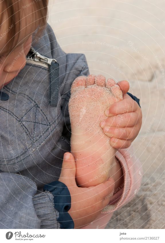 Saaaaand Ferien & Urlaub & Reisen Ausflug Freiheit Sommer Sommerurlaub Kindererziehung lernen Kleinkind Fuß 1-3 Jahre Natur Strand beobachten berühren entdecken