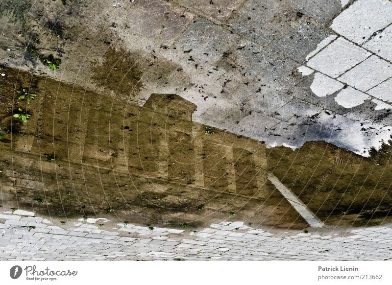 upside down Urelemente Wasser Regen Fischerdorf Menschenleer Haus Bauwerk Gebäude Mauer Wand beobachten entdecken Blick träumen authentisch nass Stadt Stimmung