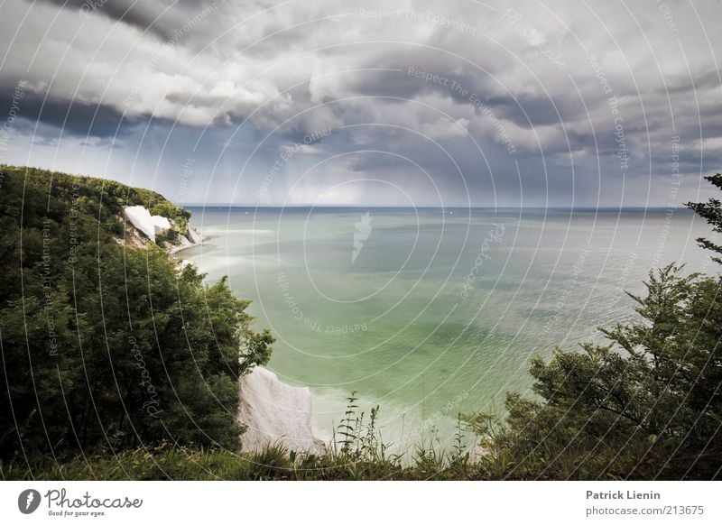 once in a lifetime Umwelt Natur Landschaft Pflanze Himmel Wolken Gewitterwolken Wetter schlechtes Wetter Unwetter Wind Regen Hügel Felsen Wellen Küste Bucht