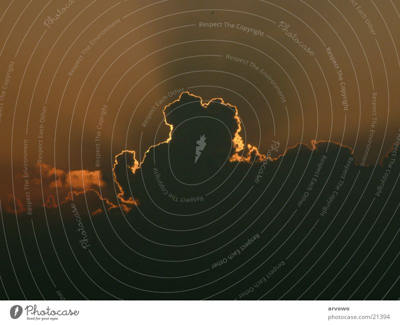 Wolke Wolken Sonnenstrahlen Abend Himmel