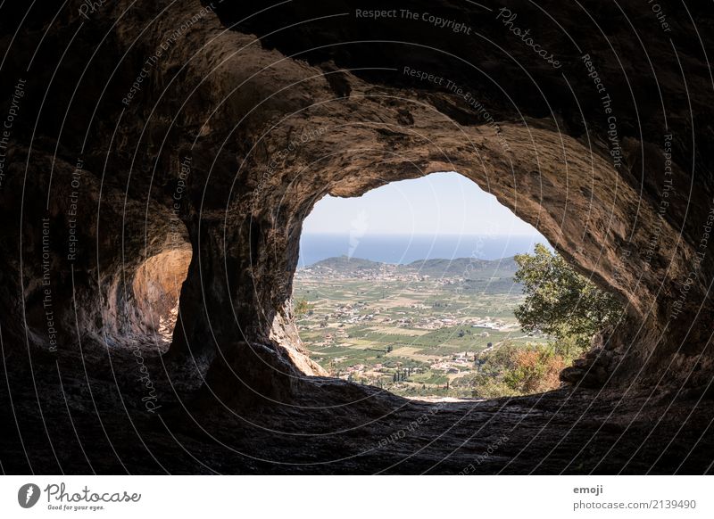 Black Cave Umwelt Natur Sommer Höhle Zakinthos Sehenswürdigkeit außergewöhnlich dunkel Aussicht Farbfoto Außenaufnahme Menschenleer Tag Licht Schatten Kontrast