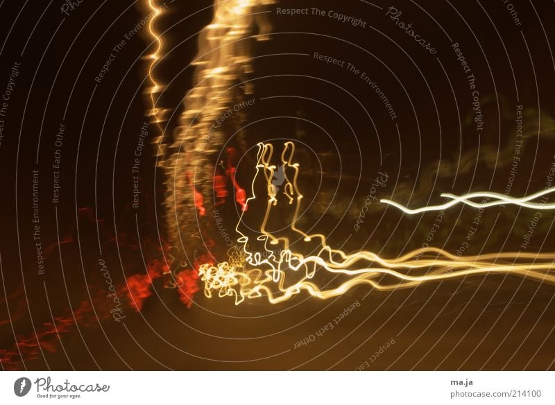 Lichtgeister braun gelb rot weiß Experiment Langzeitbelichtung Unschärfe Erscheinung Hintergrundbild Lichtschweif Lichtspiel leuchten Lichtkunst Kunstlicht