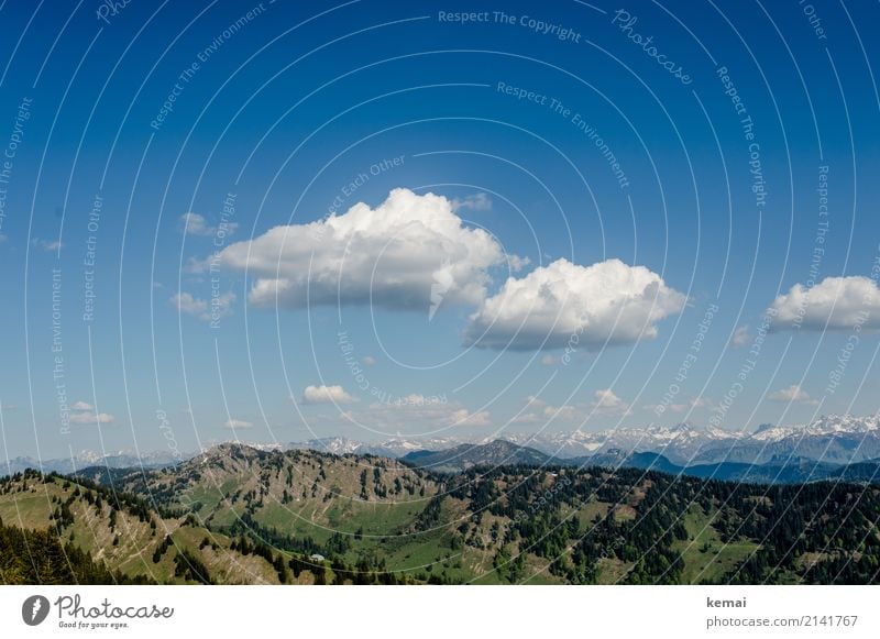 Wolken, Berge, Gipfel Wohlgefühl Zufriedenheit Sinnesorgane Erholung ruhig Freizeit & Hobby Ferien & Urlaub & Reisen Ausflug Abenteuer Ferne Freiheit Sommer