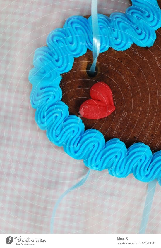 Wiesn-Mitbringsel Lebensmittel Süßwaren Oktoberfest Jahrmarkt lecker süß trocken mehrfarbig Gefühle Liebe Verliebtheit Romantik Geschenk Herz Zucker Zuckerguß