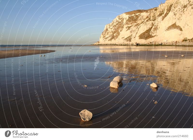 cap blanc nez Ferien & Urlaub & Reisen Sommer Meer Natur Landschaft Sand Wasser Wolkenloser Himmel Schönes Wetter Küste Strand Erholung Ferne nass Wärme blau