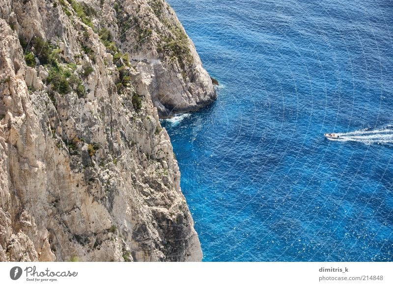 Meerespassage schön Ferien & Urlaub & Reisen Tourismus Sommer Strand Insel Natur Landschaft Wasser Himmel Felsen Küste Wasserfahrzeug hoch natürlich blau grün