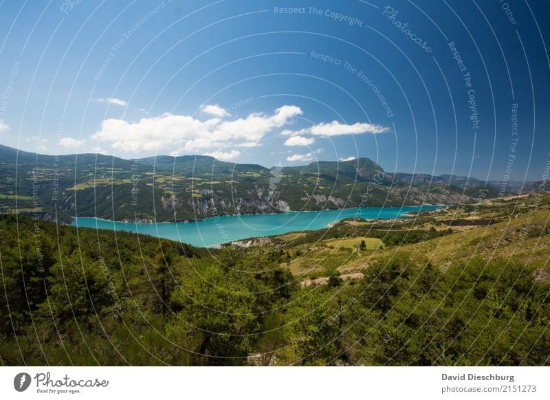 Bergsee Ferien & Urlaub & Reisen Tourismus Ausflug Freiheit Berge u. Gebirge wandern Natur Landschaft Himmel Wolken Frühling Sommer Schönes Wetter Pflanze Hügel