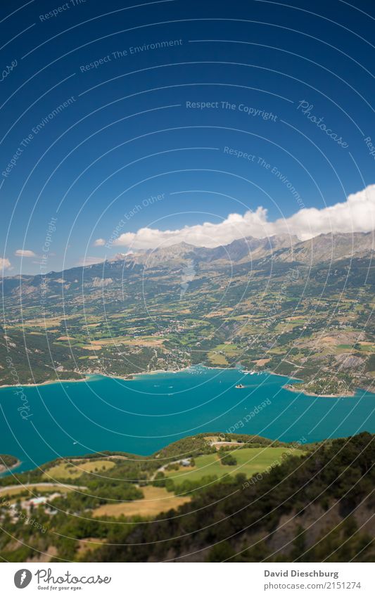 Bergsee Ferien & Urlaub & Reisen Tourismus Ausflug Expedition Himmel Wolken Frühling Sommer Schönes Wetter Hügel Felsen Alpen Berge u. Gebirge Küste Seeufer