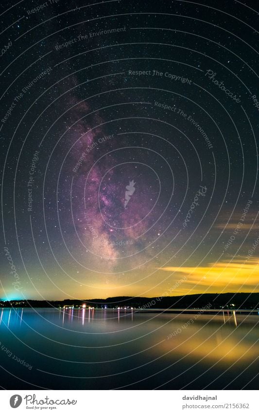 Milchstraße über dem Bodensee Ferien & Urlaub & Reisen Tourismus Sightseeing Sommer Sommerurlaub Strand Wissenschaften Raumfahrt Astronomie Umwelt Natur