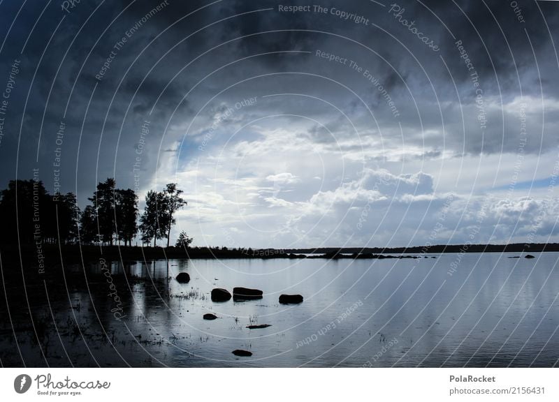 #S# black and white Natur Landschaft Himmel Klima Klimawandel Wetter Schönes Wetter schlechtes Wetter Unwetter Regen Gewitter Seeufer Kraft Macht Angst schwarz