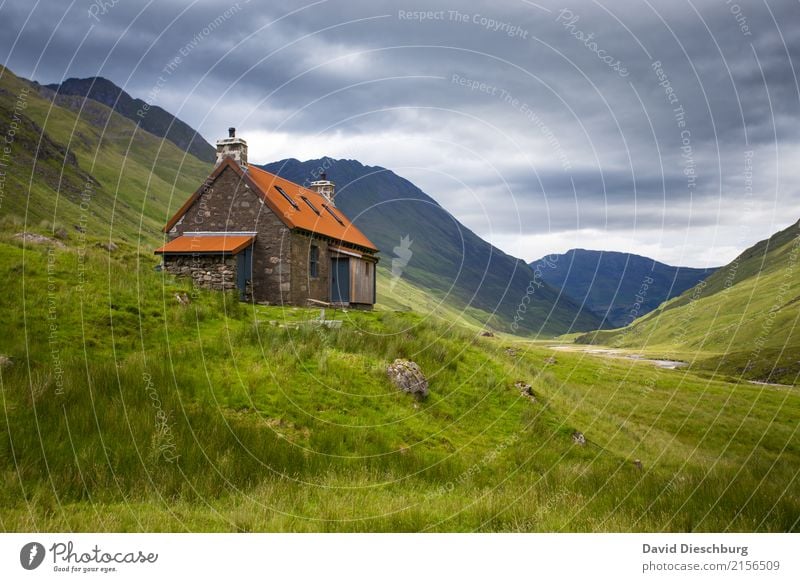 Cottage Ferien & Urlaub & Reisen Ausflug Abenteuer Expedition Berge u. Gebirge wandern Landschaft Himmel Wolken Frühling Sommer Herbst Pflanze Gras Wiese Hügel