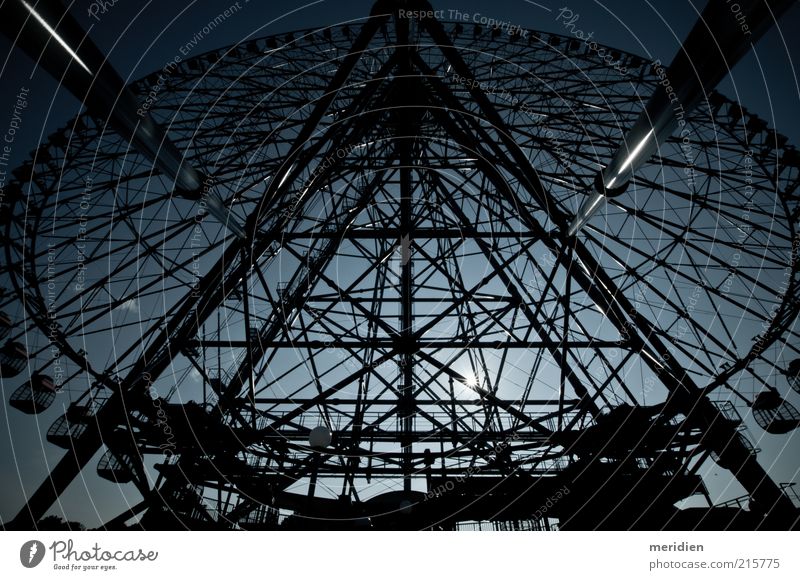 Riesenrad Kasai Seaside Park Japan Tokyo Bauwerk Architektur Sehenswürdigkeit Angst Entsetzen gefährlich Gedeckte Farben Experiment Menschenleer Morgen