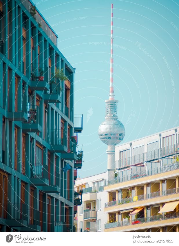 neu in Mitte Reichtum Sightseeing Wolkenloser Himmel Sommer Schönes Wetter Berlin-Mitte Hauptstadt Stadtzentrum Stadthaus Fassade Sehenswürdigkeit Wahrzeichen