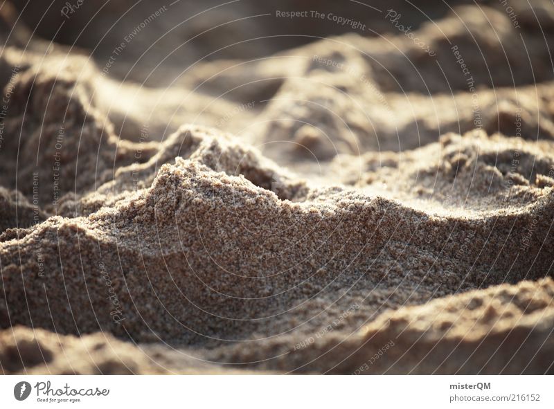 Sandig. Umwelt Sandstrand Sandkasten Düne Spuren Stranddüne Ferien & Urlaub & Reisen ruhig Sandkorn Sommer Farbfoto Gedeckte Farben Außenaufnahme Nahaufnahme