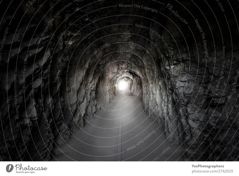 Steintunnel unter einem Berg Erholung ruhig Berge u. Gebirge Natur Felsen Alpen Tunnel Architektur Straße alt hell lang unten Optimismus Hoffnung Angst