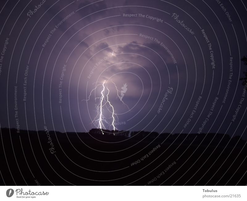 Wunderschönes Gewitter Blitze Nordlicht Nacht Langzeitbelichtung