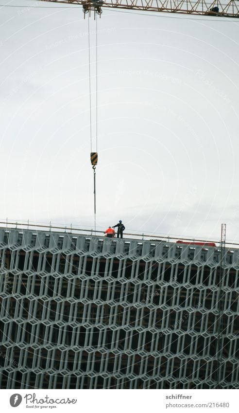 Harpa Bauwerk Gebäude Architektur bauen Konzerthalle Baustelle Kran Arbeit & Erwerbstätigkeit Wabenmuster Strukturen & Formen Bauarbeiter Gerüst 2